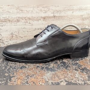 Mens Bally Romeo Oxford Shoes Sz 10 EEE Made in Italy Black Leather
